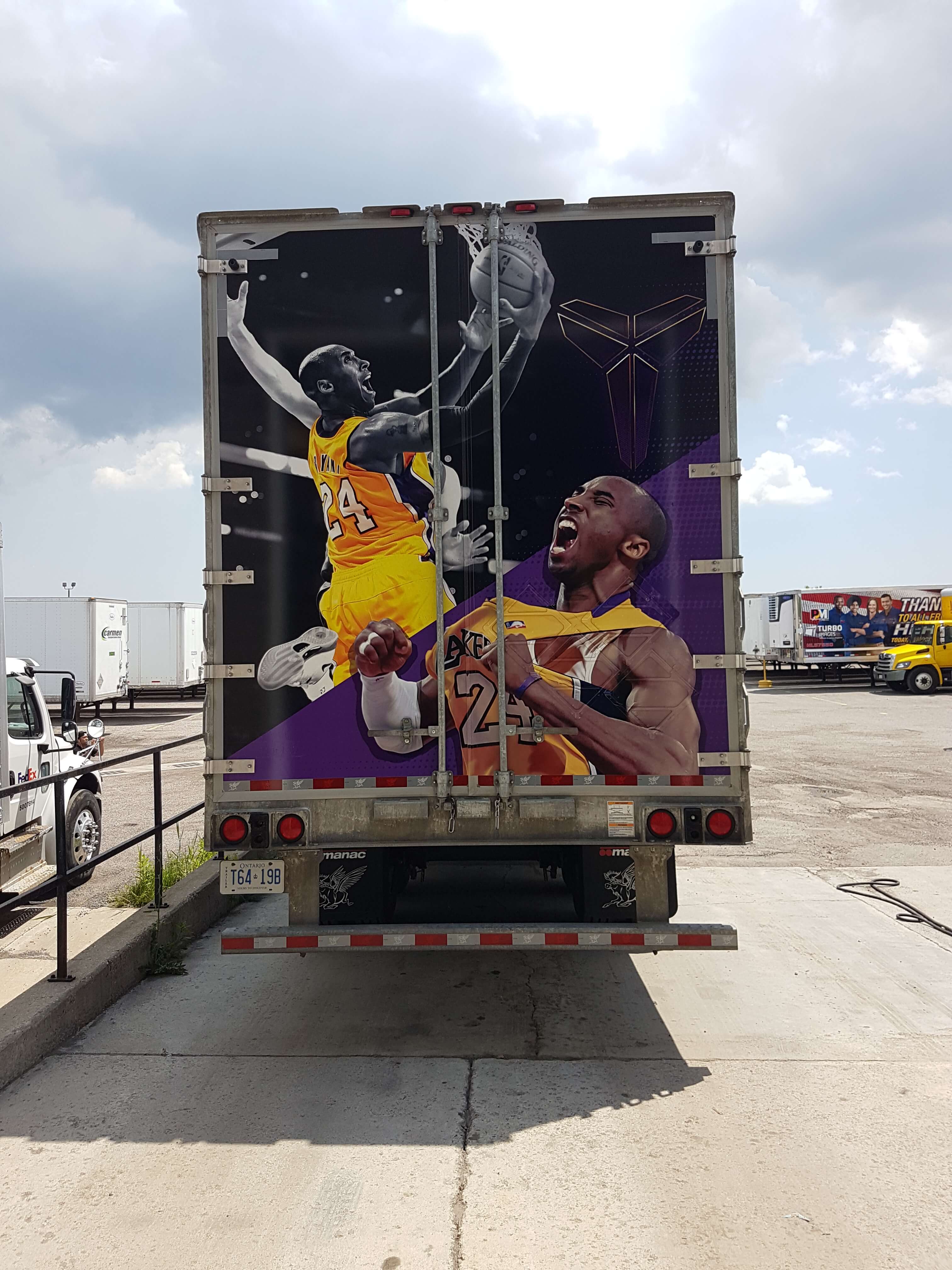 Kobe Bryant truck wrap tribute Turbo Images
